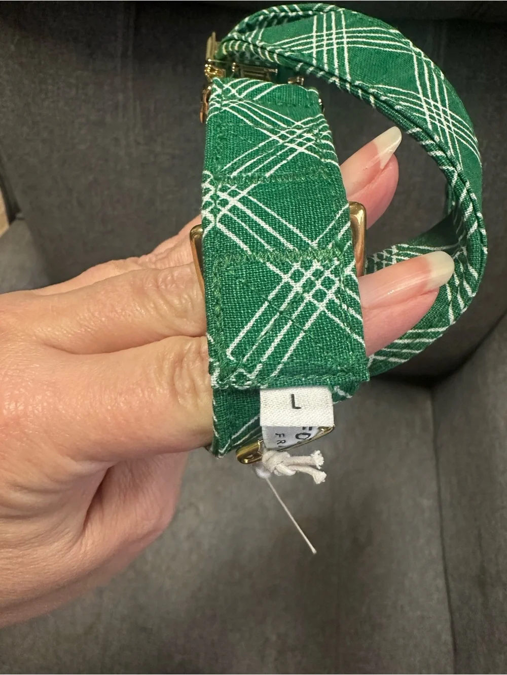 The Foggy Dog Emerald Plaid Dog Collar